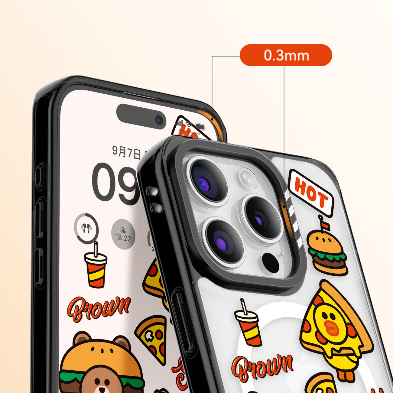 Line Friends Hamburger MagSafe Shockproof Case Cover