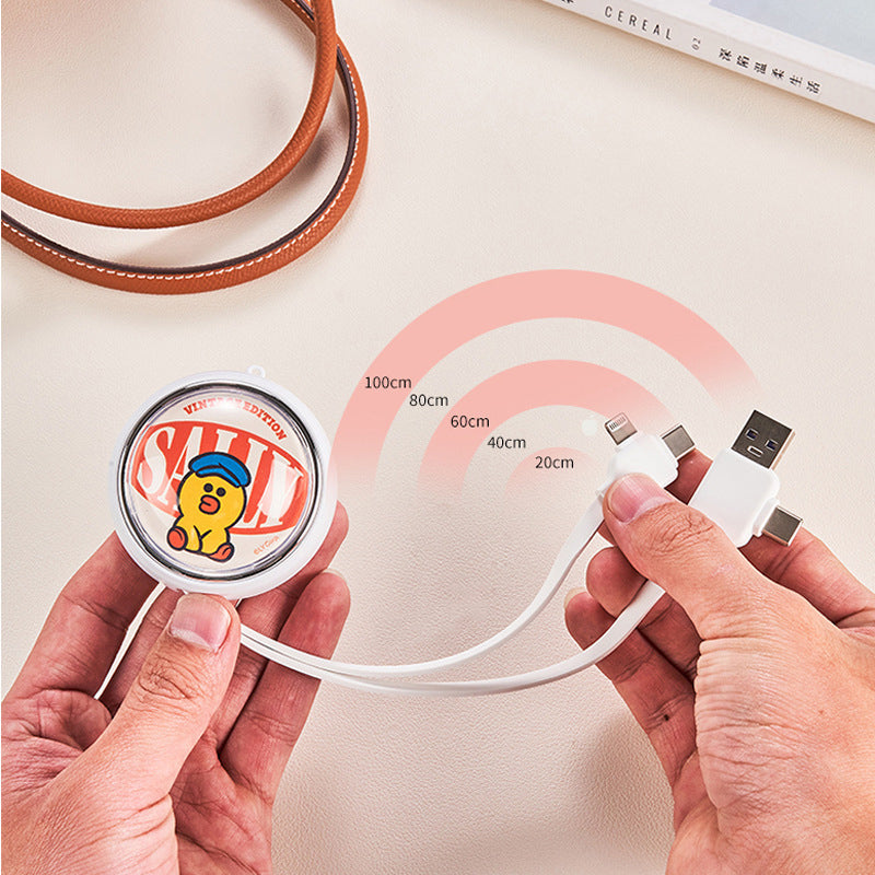 Line Friends Vintage Edition 60W 4-in-1 Extracted Extension Cable