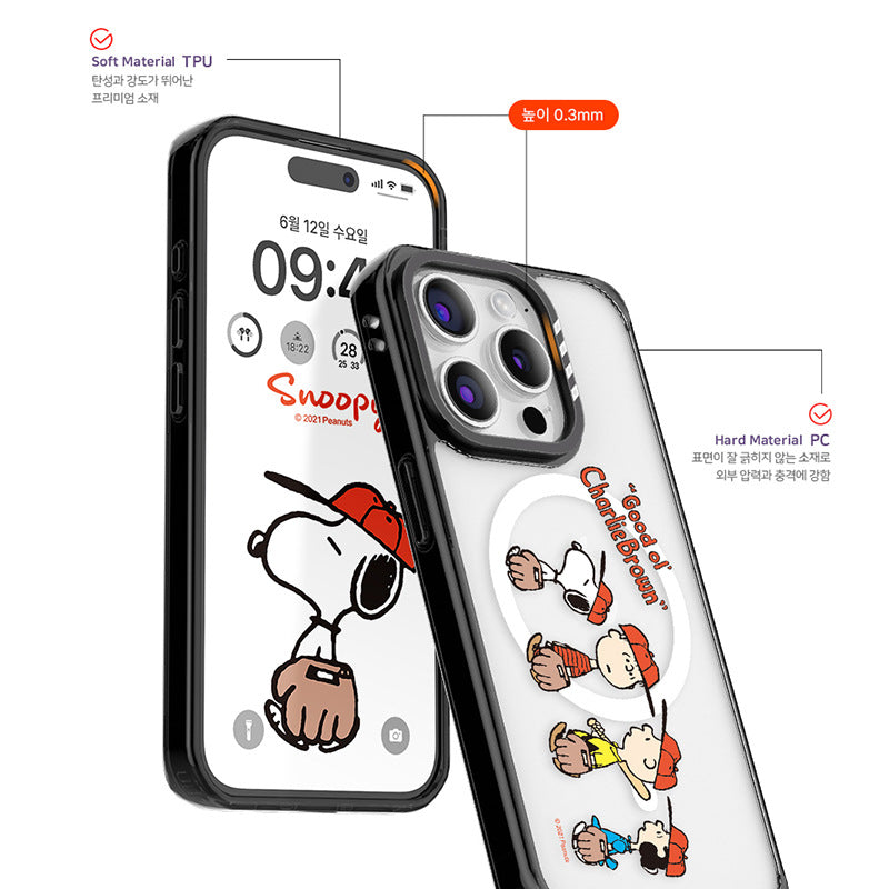 Peanuts Snoopy MagSafe Clear Shockproof Case Cover