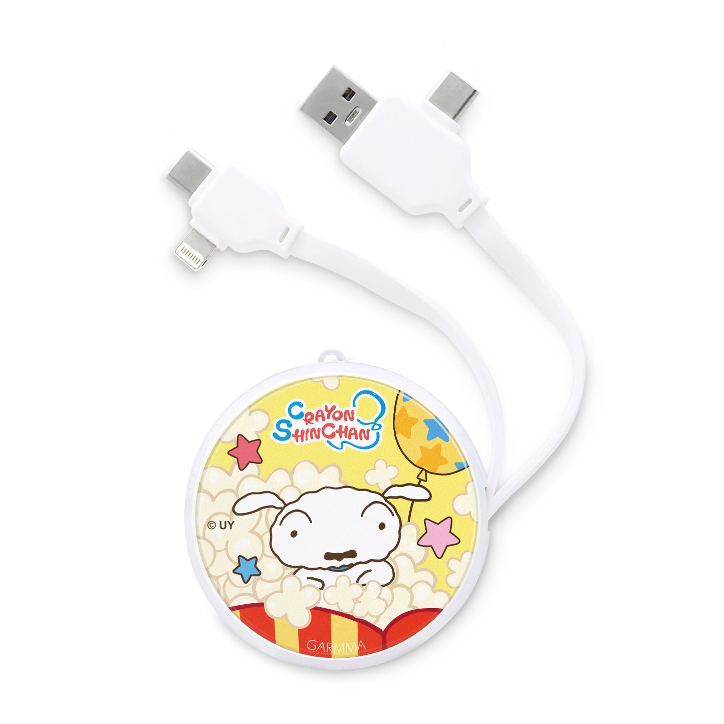 GARMMA Crayon Shin-chan PD Fast Charge Lightning+Type-C Extracted Extension Cable