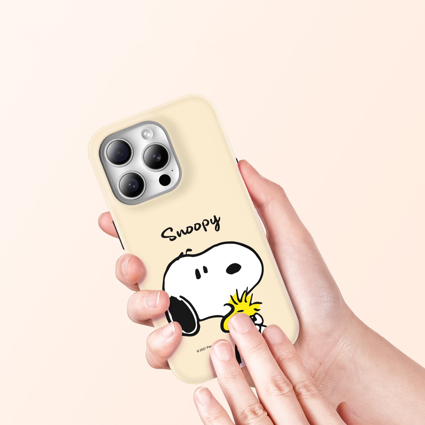 Snoopy Guard Up Shockproof TPU+PC Dual Layer Combo Case Cover