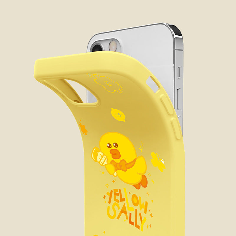 Line Friends Sally Makes Everything Yellow Liquid Silicone Soft Color Jelly Case Cover