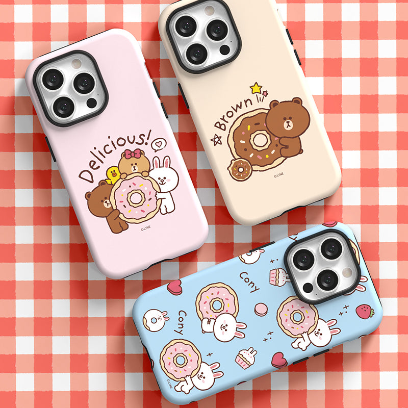 Line Friends Dessert Dual Layer TPU+PC Shockproof Guard Up Combo Case Cover