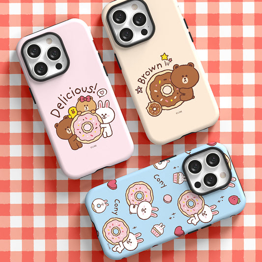 Line Friends Dessert MagSafe Dual Layer TPU+PC Shockproof Guard Up Combo Case Cover