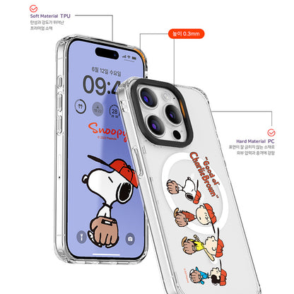 Peanuts Snoopy MagSafe Shockproof Clear Case Cover