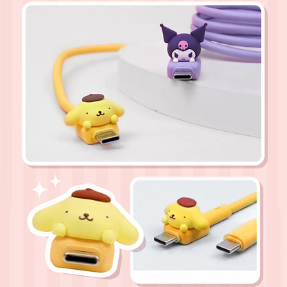 Sanrio Characters Prone PD Fast Charging Type-C to Lightning/Type-C Cable