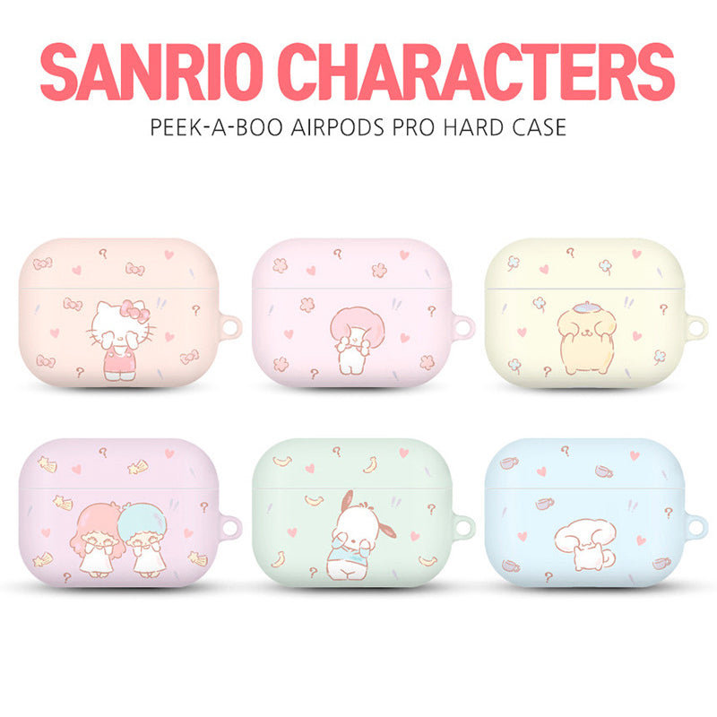 Sanrio Characters Peek-A-Boo Hard Apple AirPods Charging Case Cover