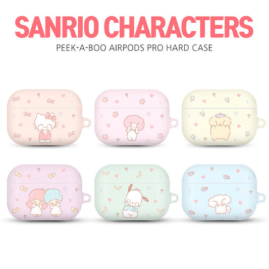 Sanrio Characters Peek-A-Boo Hard Apple AirPods Charging Case Cover