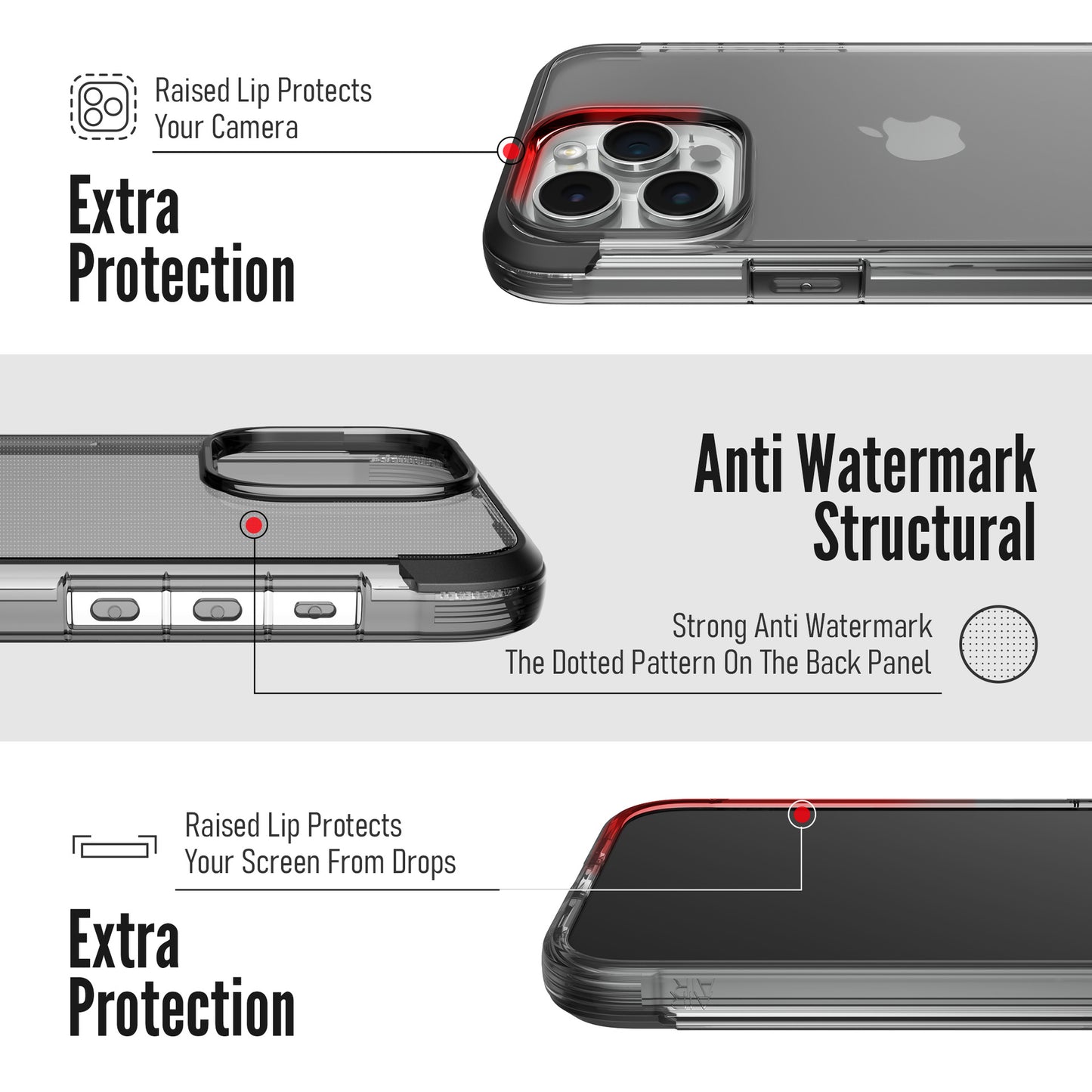 X-Doria Defense Air Military Grade Drop Tested Anodized Aluminum TPU PC Clear Case Cover