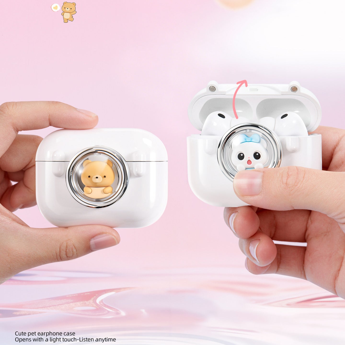 Oatsbasf Space Capsule Cute Pet Magnetic Apple AirPods Pro 3 Charging Case Cover