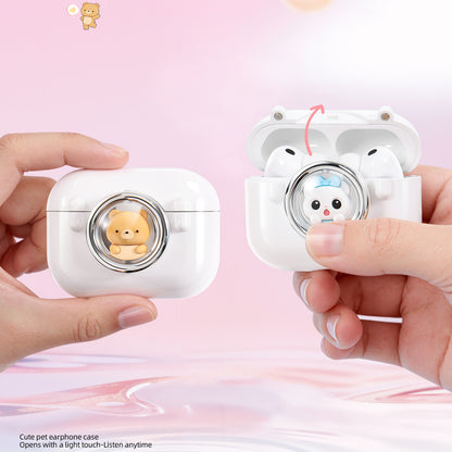 Oatsbasf Space Capsule Cute Pet Magnetic Apple AirPods Pro 3 Charging Case Cover