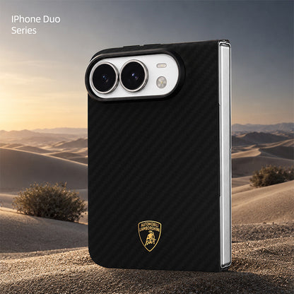 Lamborghini MagSafe Aramid Fiber Foldable Protective Case for iPhone Duo