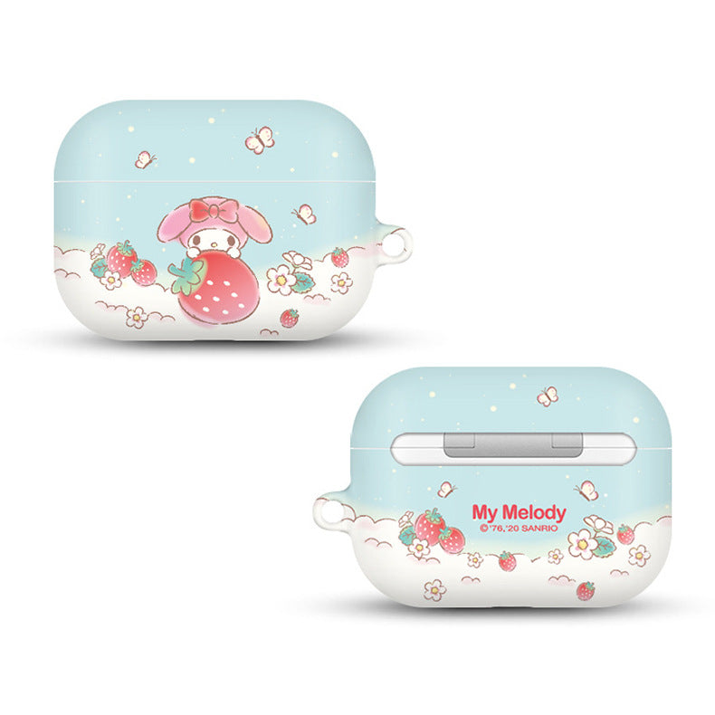 Sanrio Characters Strawberry Hard Apple AirPods Charging Case Cover