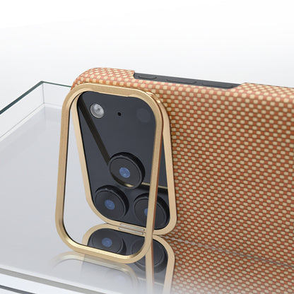 Armor King MagSafe Aramid Fiber Lens Stand Non-Slip Slim Light Case for Apple iPhone 17 series