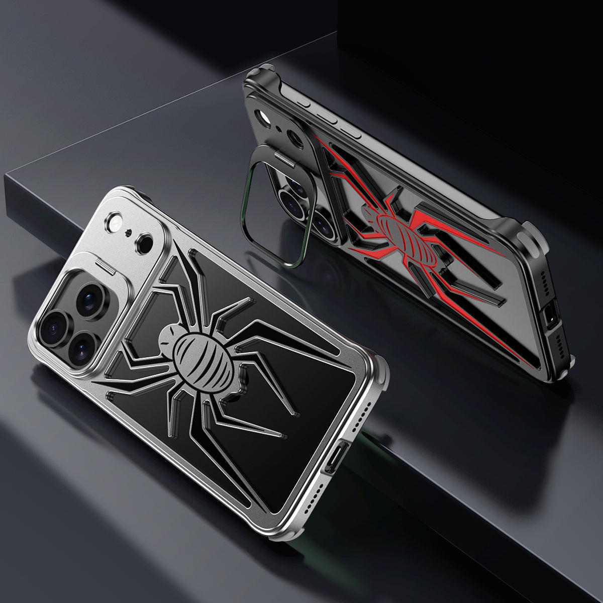 Armor King Spider Aluminum Alloy Lens Kickstand Shockproof Metal Case Cover