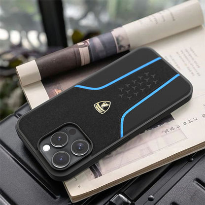 Lamborghini Genuine Leather Alcantara Phone Case - Huracan D19