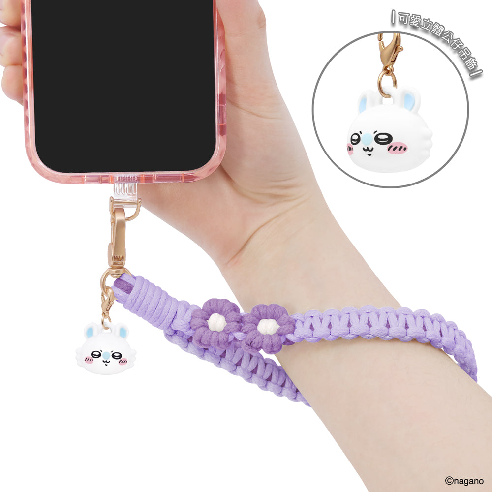 GARMMA Chiikawa Doll Charm Buckle Strap Braided Handstrap Phone Lanyard