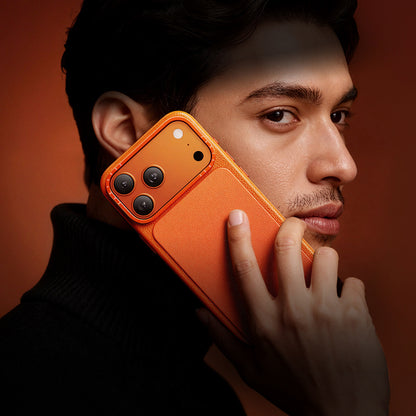 Oatsbasf Origin MagSafe Genuine Leather Capacitive Camera Button Case Cover