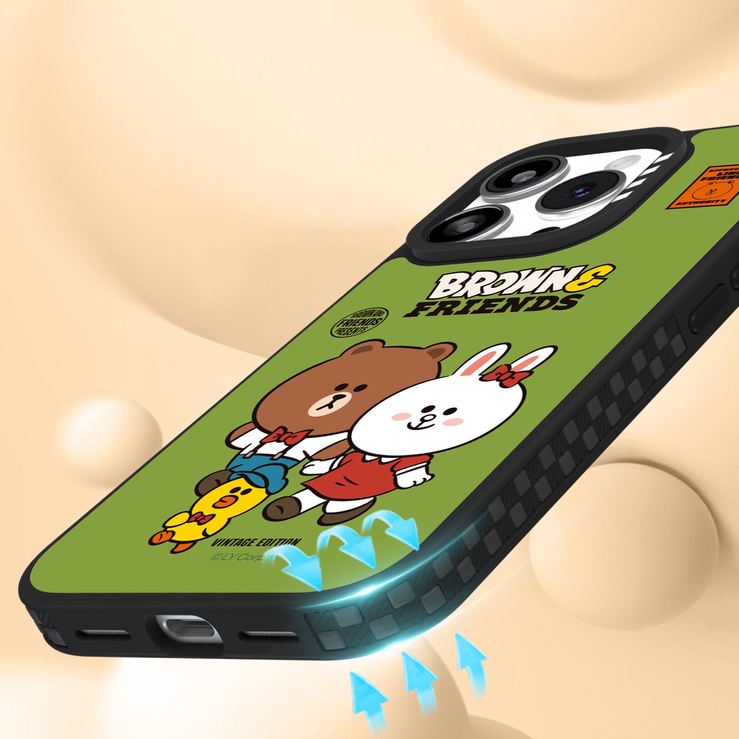 Line Friends Brown & Friends Vintage Edition MagSafe Shockproof Protective Case Cover