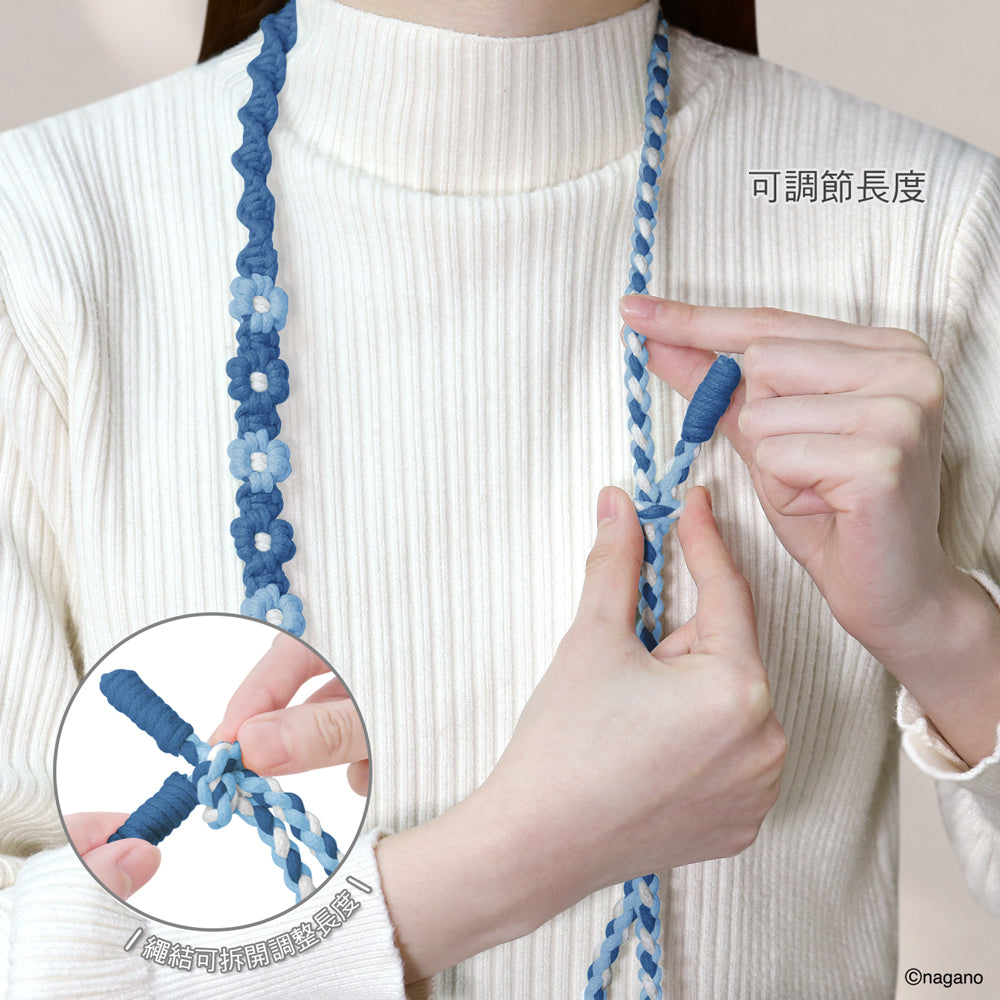 GARMMA Chiikawa Doll Charm Buckle Strap Braided Crossbody Phone Lanyard