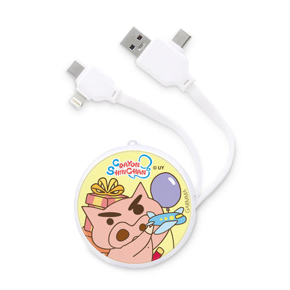 GARMMA Crayon Shin-chan PD Fast Charge Lightning+Type-C Extracted Extension Cable