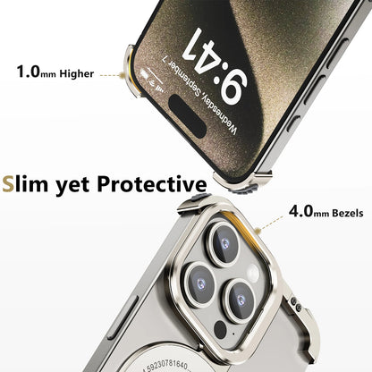 Armor King π MagSafe Frameless Metal Air Cushion Shockproof Case Cover