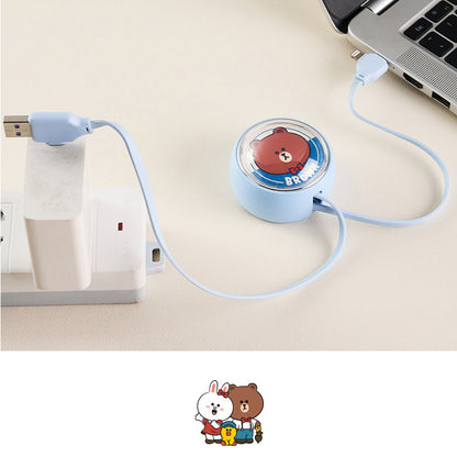 Line Friends Vintage Edition 60W 4-in-1 Extracted Extension Cable