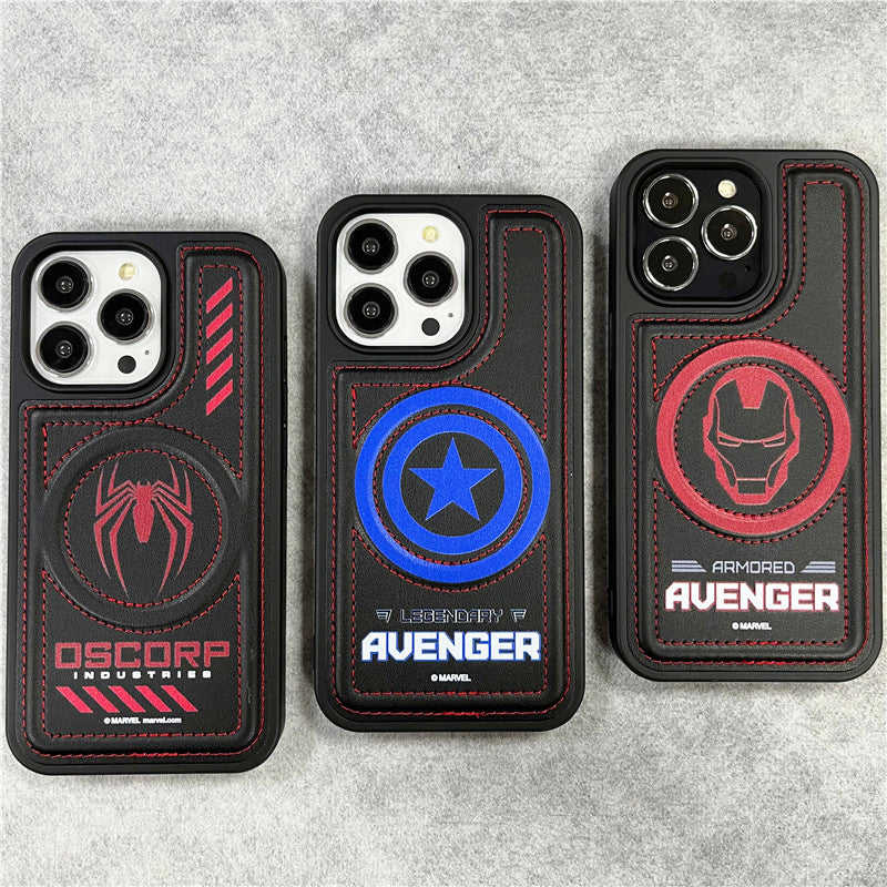 Marvel Avengers MagSafe Shockproof  Leather Case Back Cover