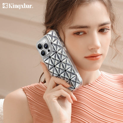 KINGXBAR Lattice 3D Shockproof Back Cover Case