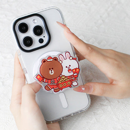 Line Friends Lunar New Year Magstand Tok Magnetic Airbag Stand Phone Grip Holder