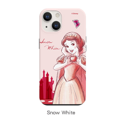 Disney Princess Watercolour Dual Layer TPU+PC Shockproof Guard Up Combo Case Cover