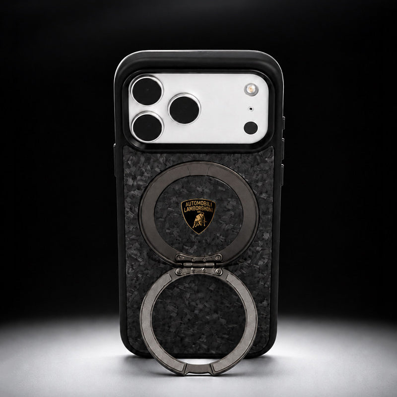 Lamborghini MagSafe 360° Stand Forged Carbon Fiber Phone Case