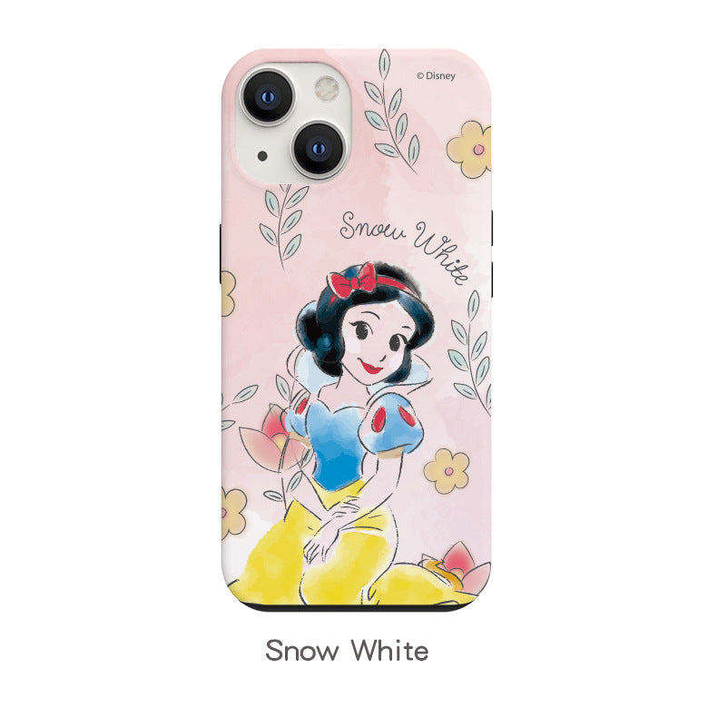 Disney Princess Watercolour Dual Layer TPU+PC Shockproof Guard Up Combo Case Cover