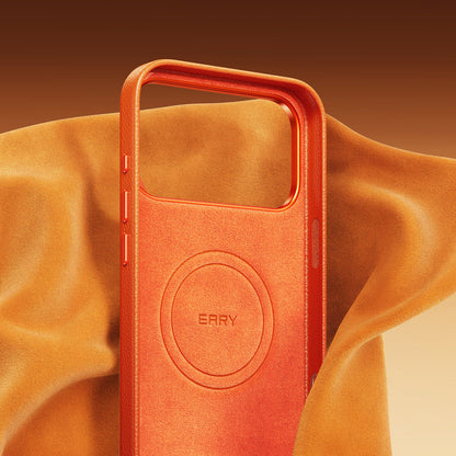 Oatsbasf Origin MagSafe Genuine Leather Capacitive Camera Button Case Cover