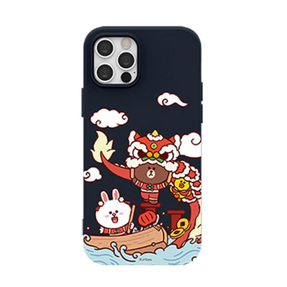 Line Friends Lunar New Year Liquid Silicone Soft Color Jelly Case Cover