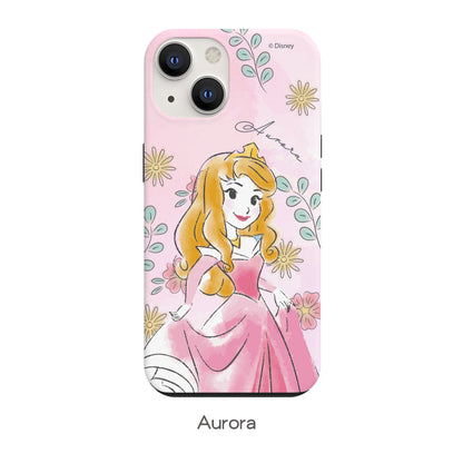 Disney Princess Watercolour Dual Layer TPU+PC Shockproof Guard Up Combo Case Cover