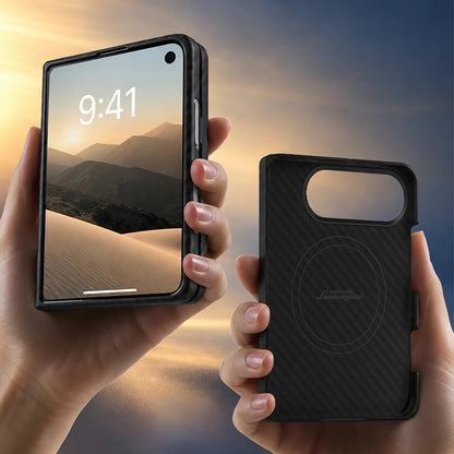Lamborghini MagSafe Aramid Fiber Foldable Protective Case for iPhone Duo