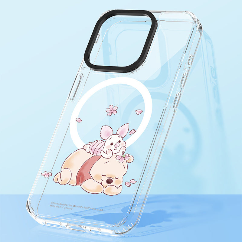 Disney Winnie the Pooh Blossom MagSafe Shockproof Transparent Case Cover