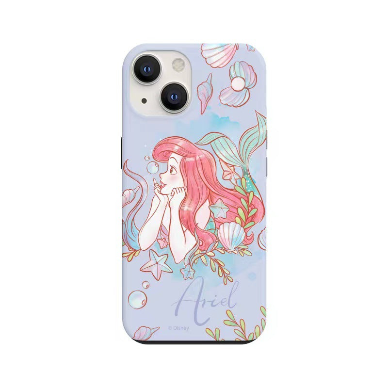 Disney Princess Watercolour Dual Layer TPU+PC Shockproof Guard Up Combo Case Cover