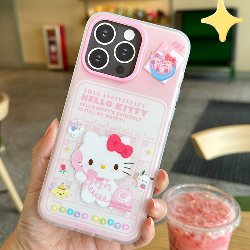 Sanrio Hello Kitty 50th Anniversary Datebook Anti-Scratch Shockproof Back Cover Case
