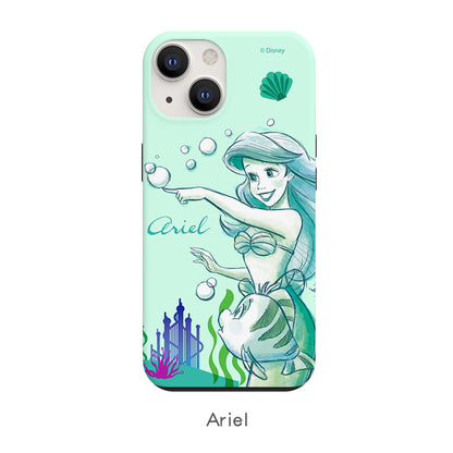 Disney Princess Watercolour Dual Layer TPU+PC Shockproof Guard Up Combo Case Cover