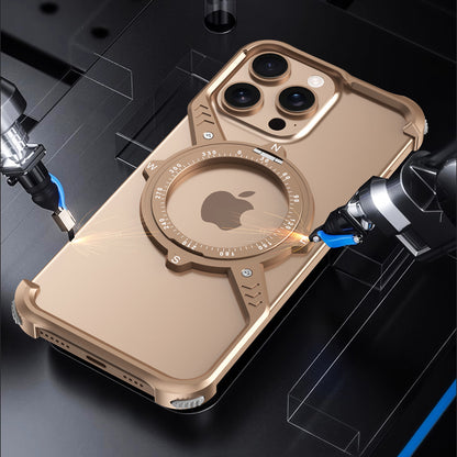 Armor King S Mechanical Gear MagSafe Pivot Ring Stand Air Cushion Sports Metal Case Cover