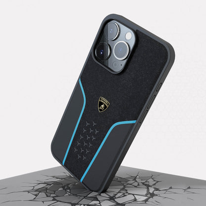 Lamborghini Genuine Leather Alcantara Phone Case - Huracan D19