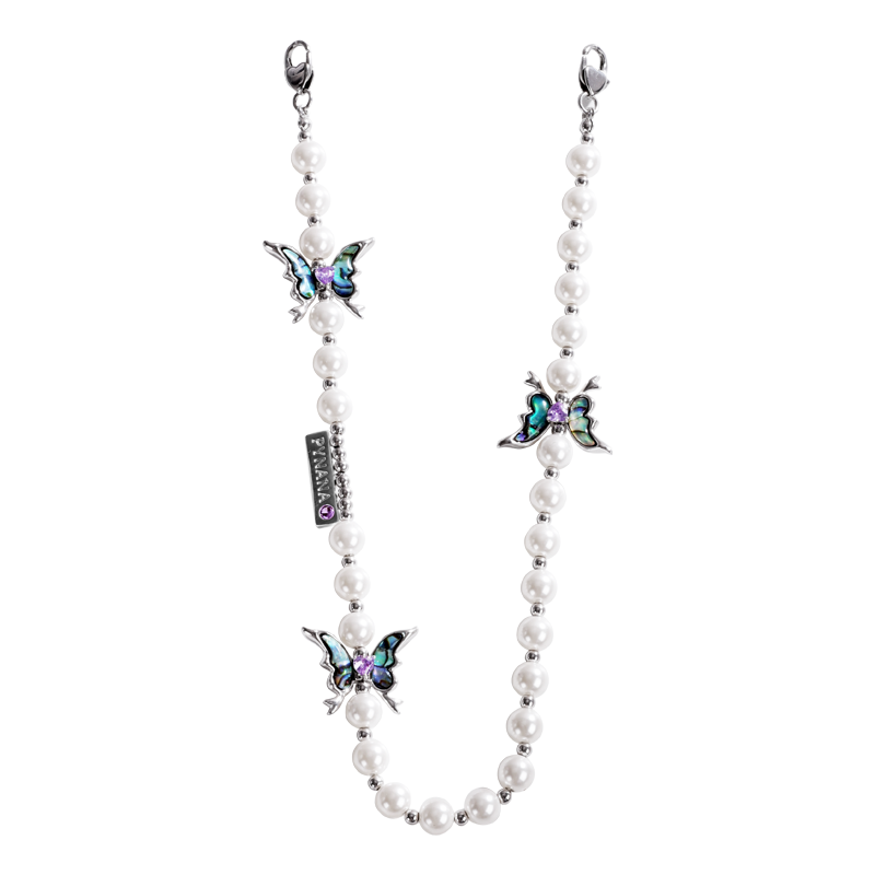PYNANA Jewelry Aesthetics & Handcraft Multifunctional Chain Phone Charm Beads Strap Pearl Lanyard