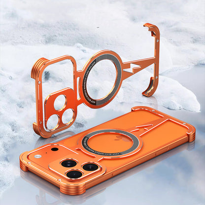 iy Bicolor Thor MagSafe Air Cushion Shockproof Kickstand Metal Case Cover