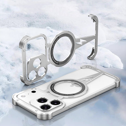 iy Bicolor Thor MagSafe Air Cushion Shockproof Kickstand Metal Case Cover