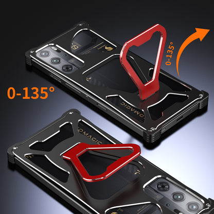 iy Bicolor Transformers Shockproof Aluminum Alloy Kickstand Metal Case Cover