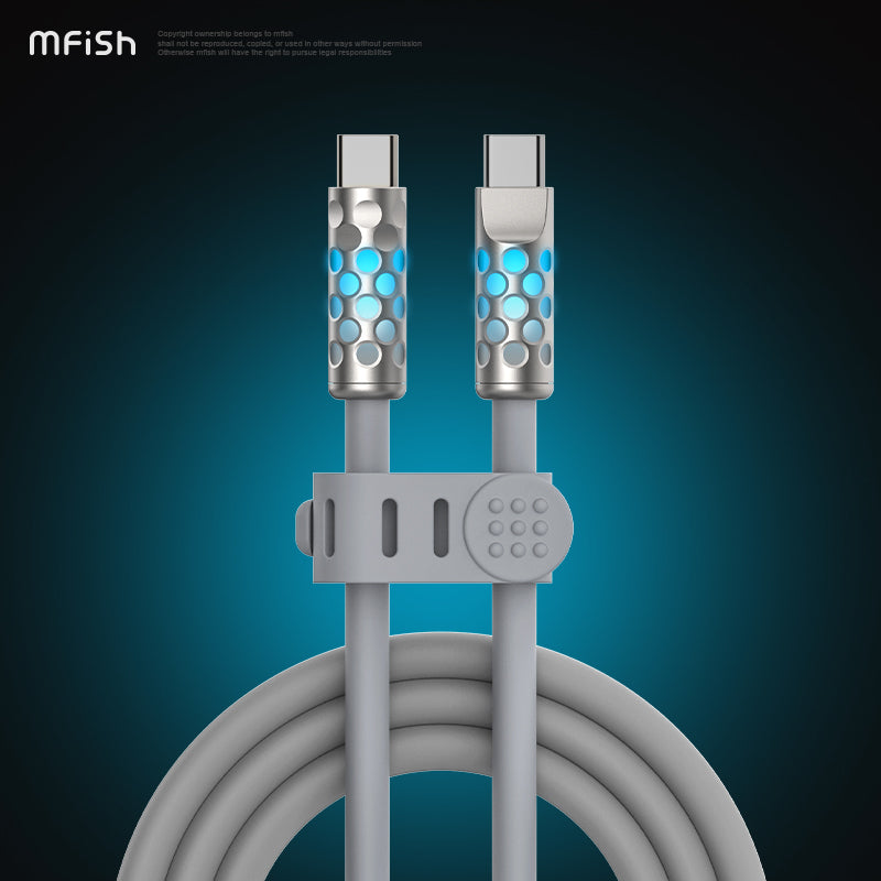 MfiSh Power Viper Type-C to Lightning (30W) / Type-C (240W) Luminous Data Cable Charging Line