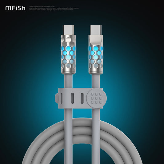 MfiSh Power Viper Type-C to Lightning (30W) / Type-C (240W) Luminous Data Cable Charging Line
