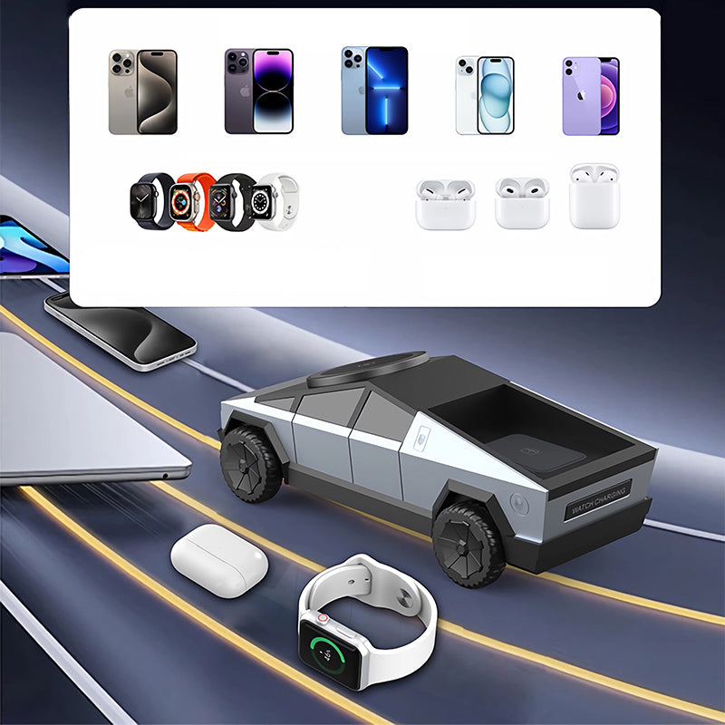 Armor King CyberDock 3-in-1 Wireless Charger + Car Model Ornament + Stand